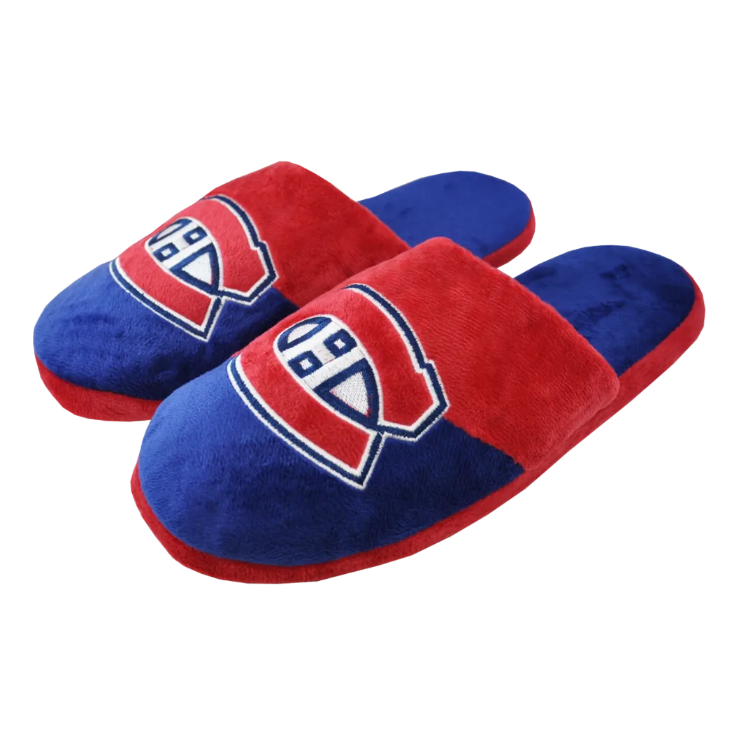 FOCO Men's NHL Montreal Canadiens Big Logo Slippers