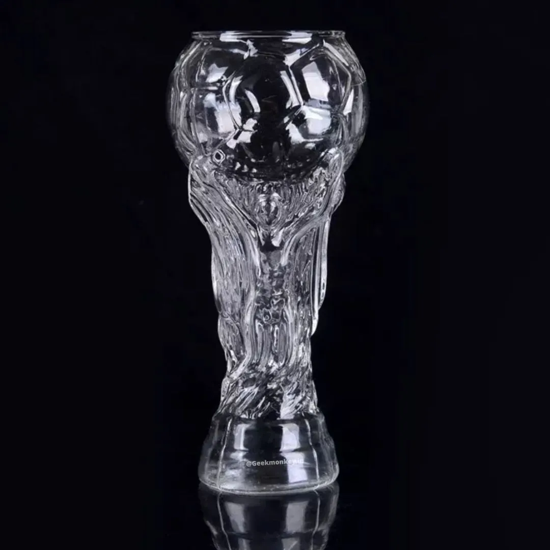 Football Trophy Shaped Glass