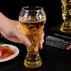 Football Trophy Shaped Glass