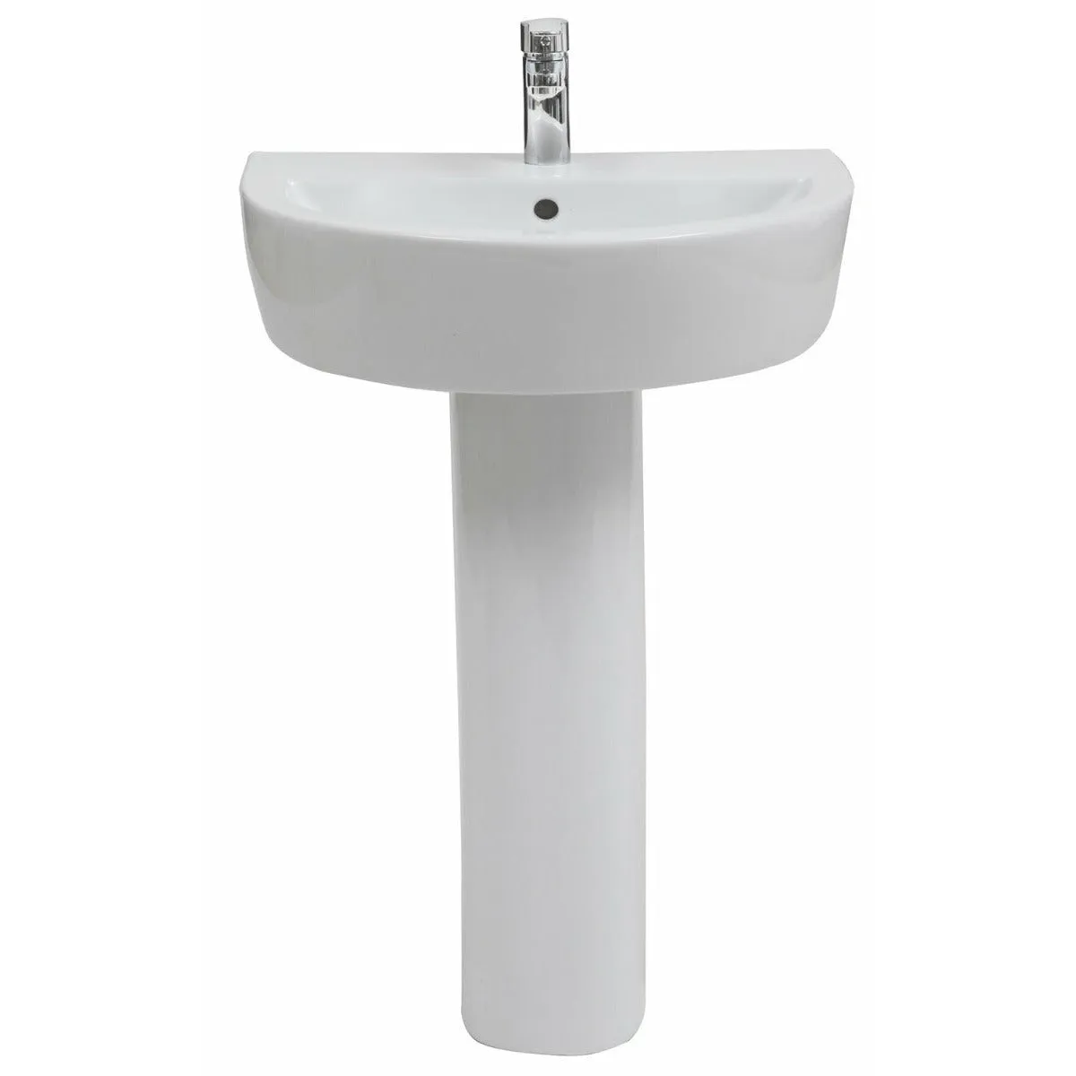 Frontline White Emme 560mm Full Pedestal Basin