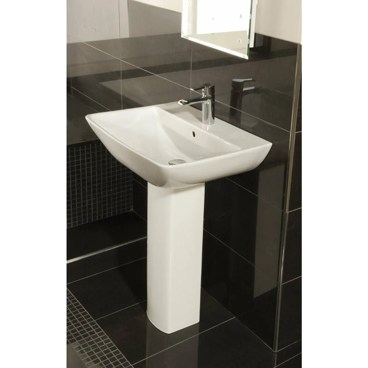 Frontline White Summit 600mm Full Pedestal Basin