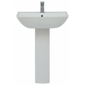 Frontline White Summit 600mm Full Pedestal Basin