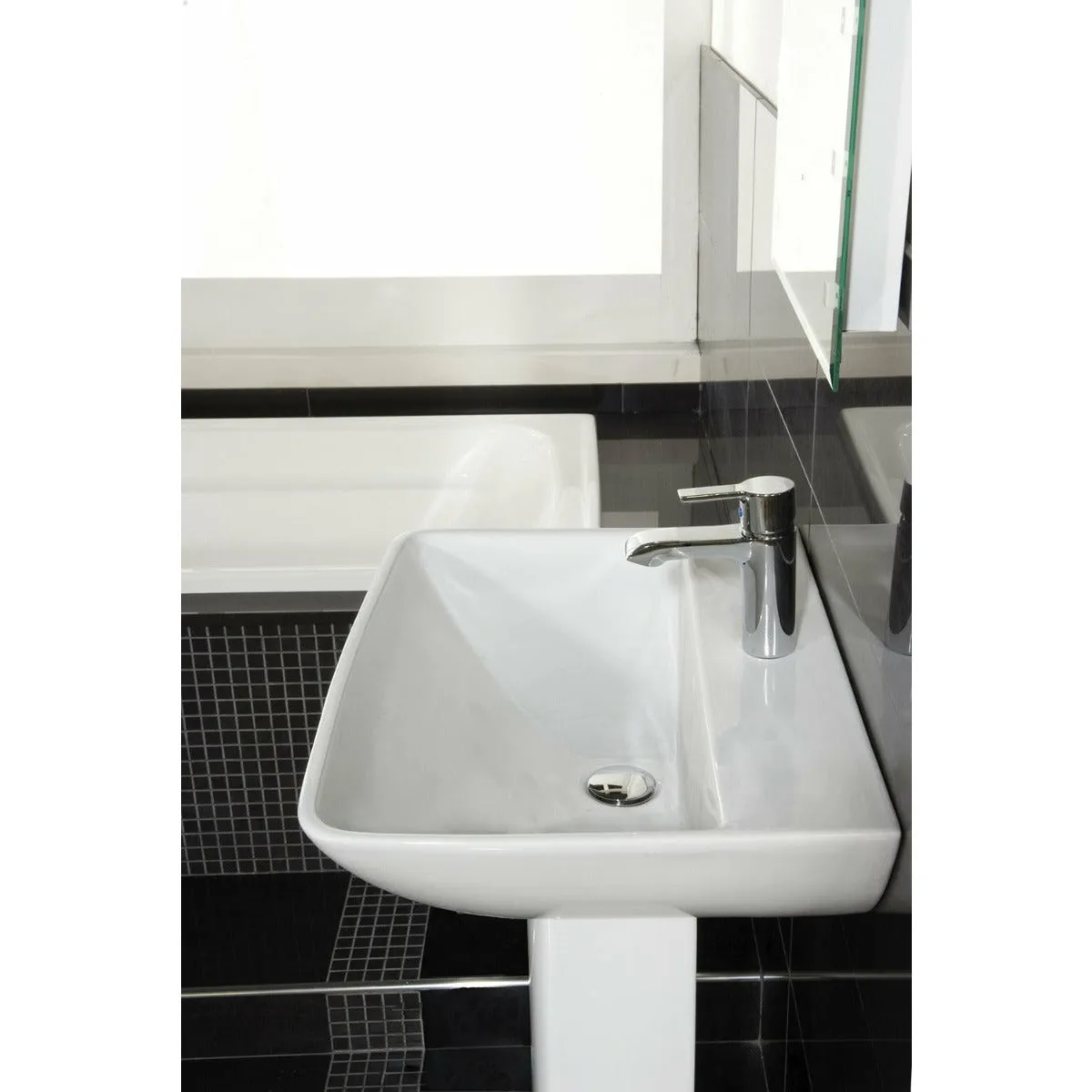 Frontline White Summit 600mm Full Pedestal Basin