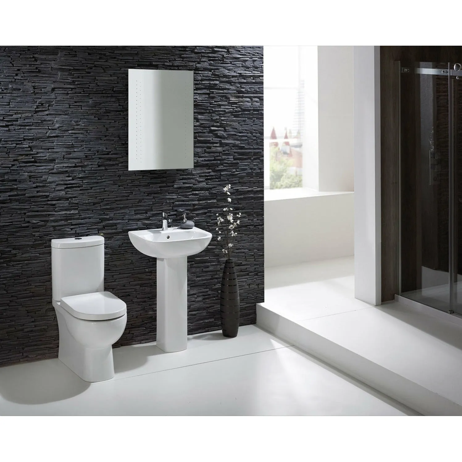 Frontline White Tonique 550mm Full Pedestal Basin