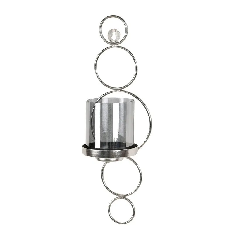 Glass Cup Candle Holder | Wall Sconce | Grey