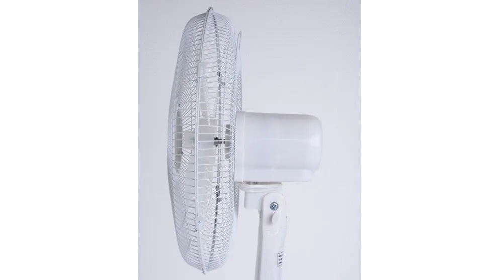 Goldair White 40cm /60W Pedestal Floor Fan with Remote/  3 Speeds Setting