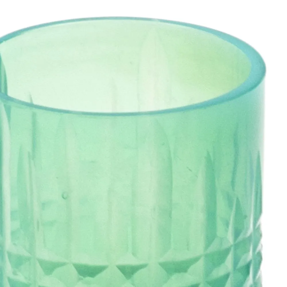 Green Aqua Glass Tea Lights (A D)