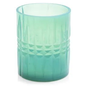 Green Aqua Glass Tea Lights (A D)