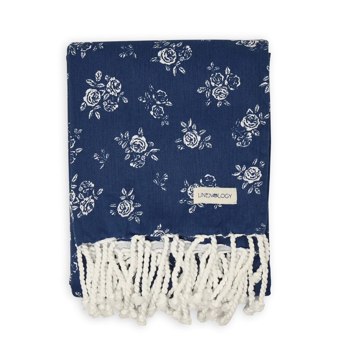 Hammam Towel - English Rose - Navy