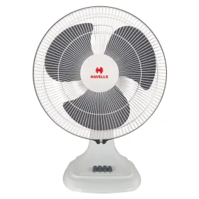 Havells Accelero HS Table Fan 400mm White Grey