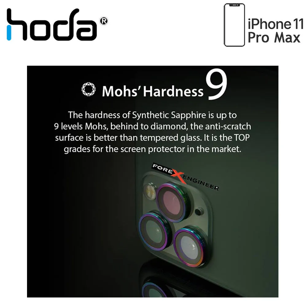 Hoda Sapphire Lens Protector for iPhone 11 Pro Max - 3 pcs - Gold Color