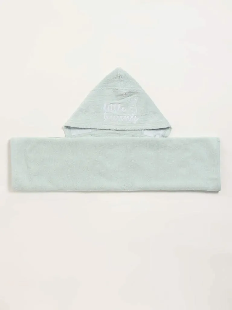 HOP Baby Light Sage Hooded Towel