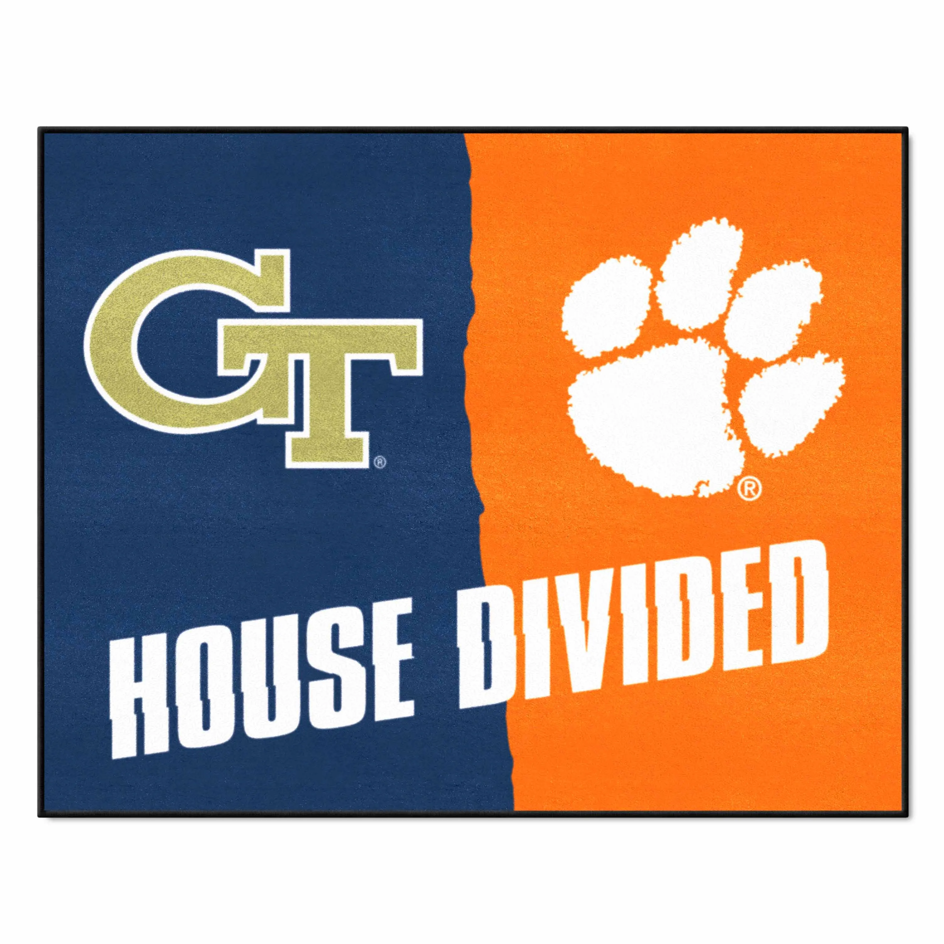 House Divided - Georgia Tech / Clemson House Divided House Divided Rug - 34 in. x 42.5 in.