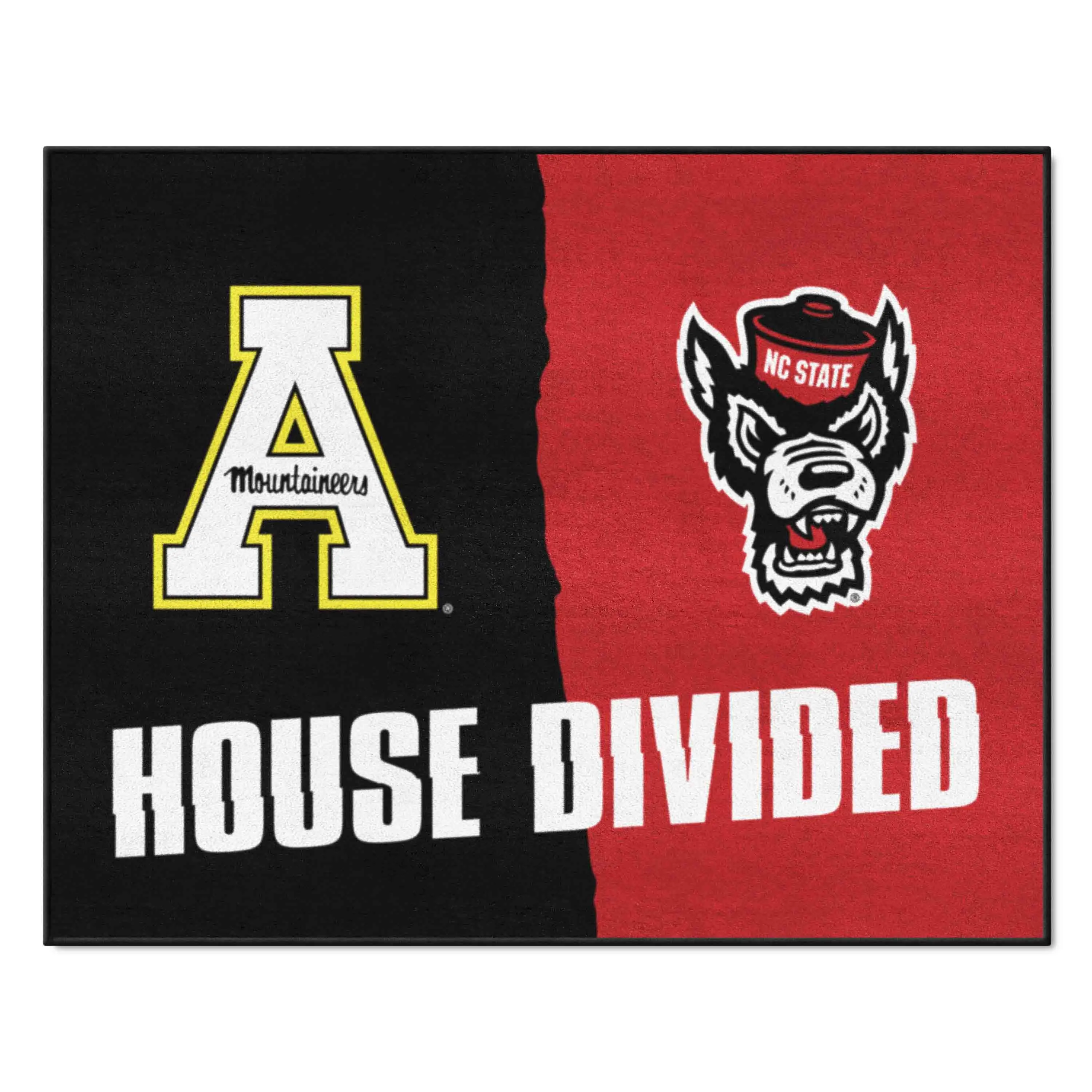 House Divided - NC State / Appalachian State House Divided House Divided Rug - 34 in. x 42.5 in.