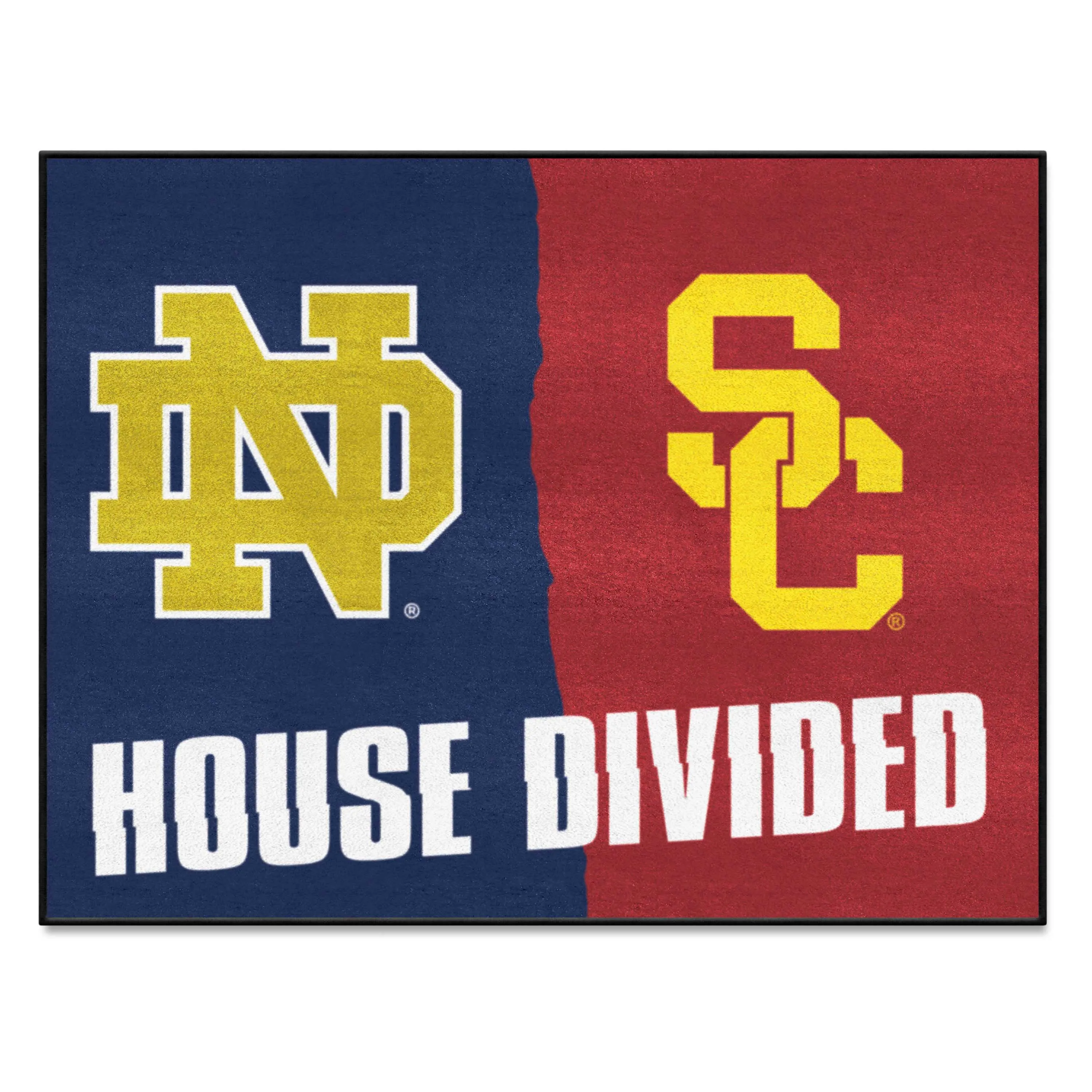 House Divided - Notre Dame / Southern Cal House Divided House Divided Rug - 34 in. x 42.5 in.