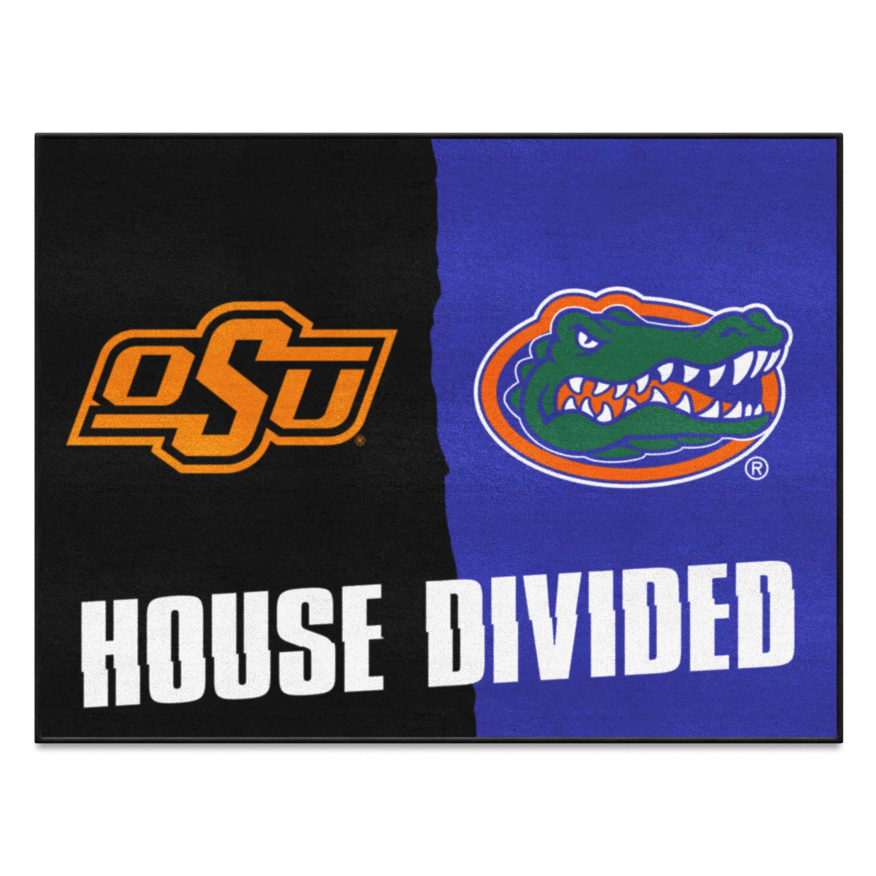 House Divided - Oklahoma State / Florida House Divided House Divided Rug - 34 in. x 42.5 in.