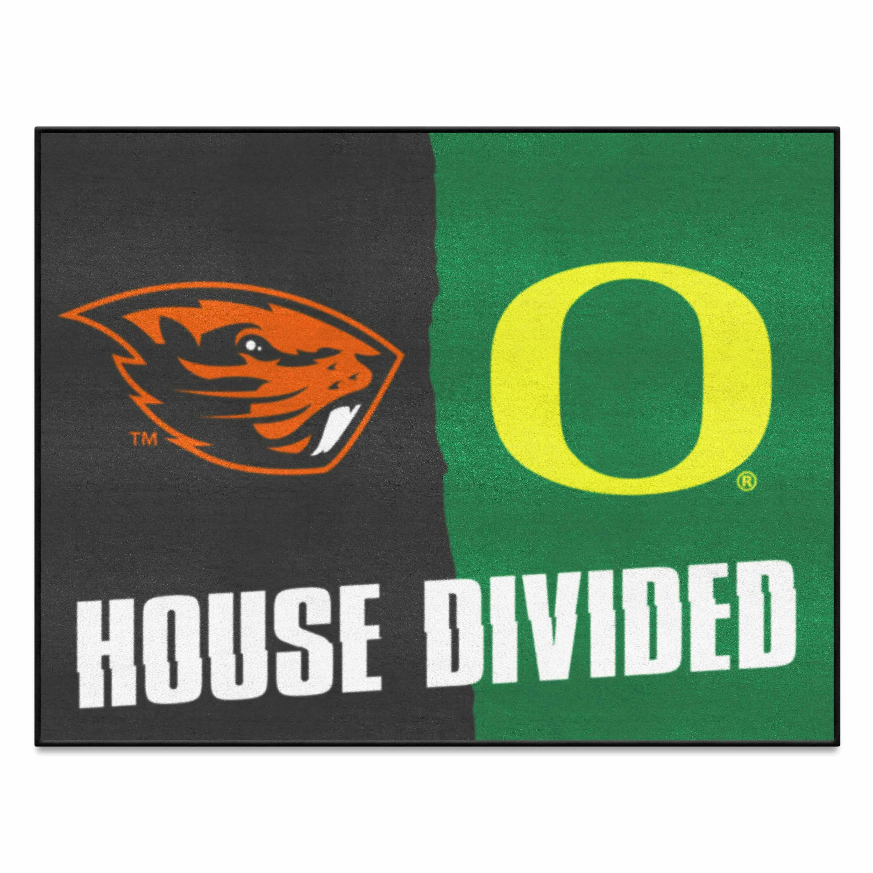 House Divided - Oregon / Oregon State House Divided House Divided Rug - 34 in. x 42.5 in.