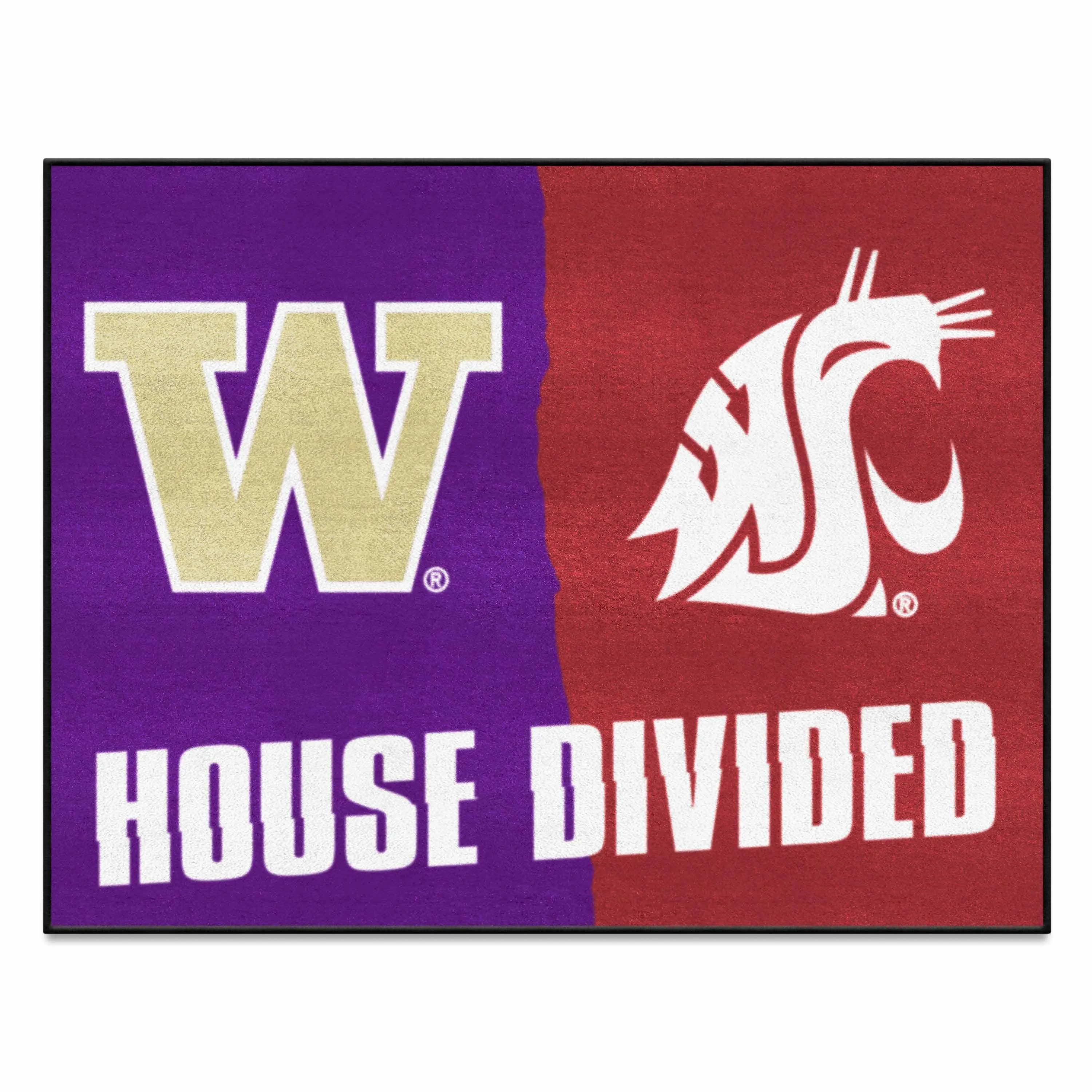 House Divided - Washington / Washington State House Divided House Divided Rug - 34 in. x 42.5 in.