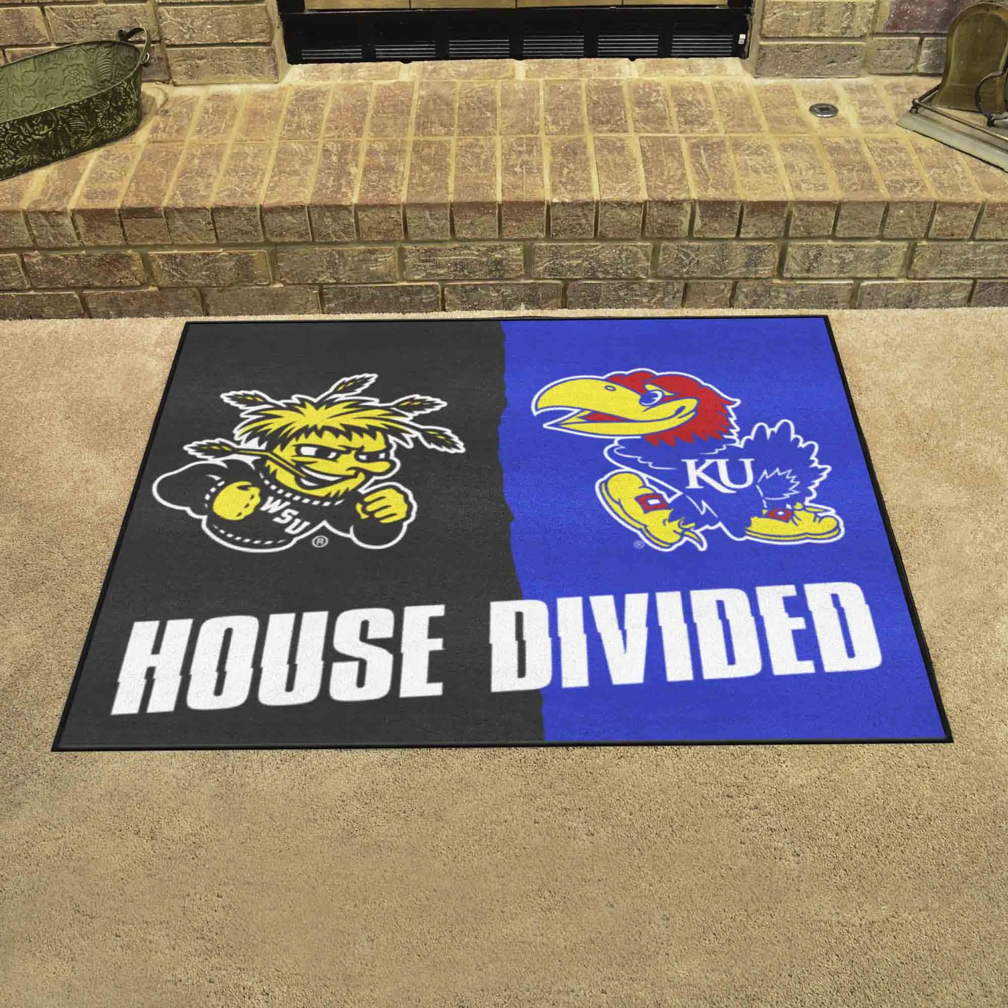 House Divided - Wichita State / Kansas House Divided House Divided Rug - 34 in. x 42.5 in.