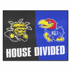 House Divided - Wichita State / Kansas House Divided House Divided Rug - 34 in. x 42.5 in.