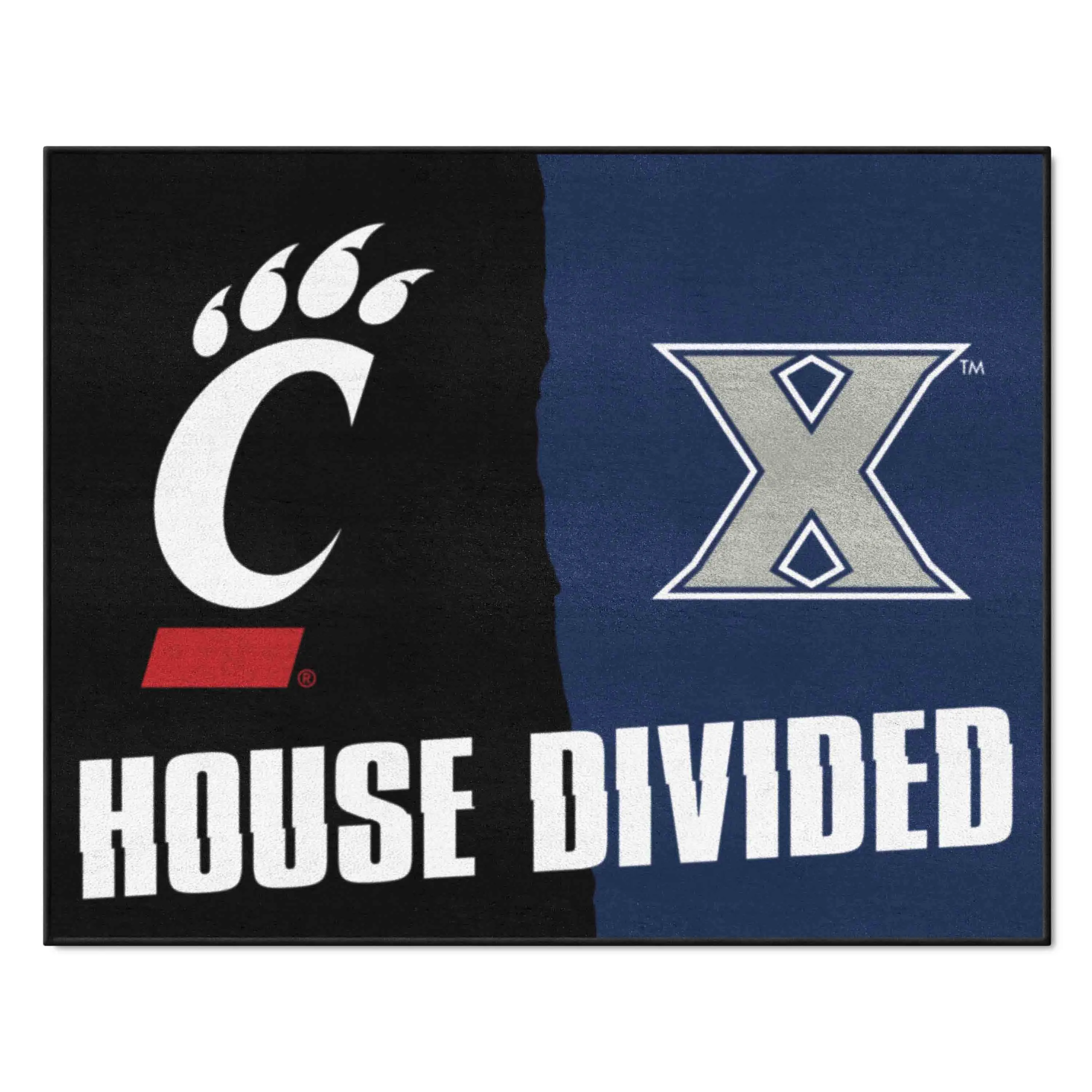 House Divided - Xavier / Cincinnati House Divided House Divided Rug - 34 in. x 42.5 in.