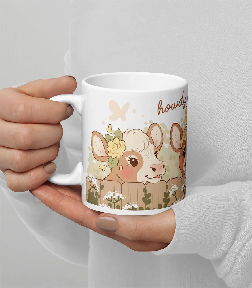 Howdy Neighbor Cows Mug