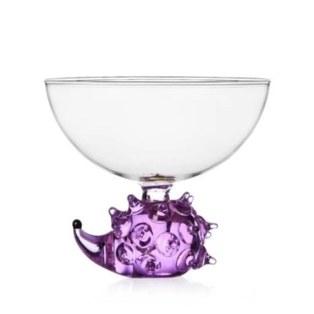 Ichendorf Animal Farm bowl purple hedgehog by Alessandra Baldereschi