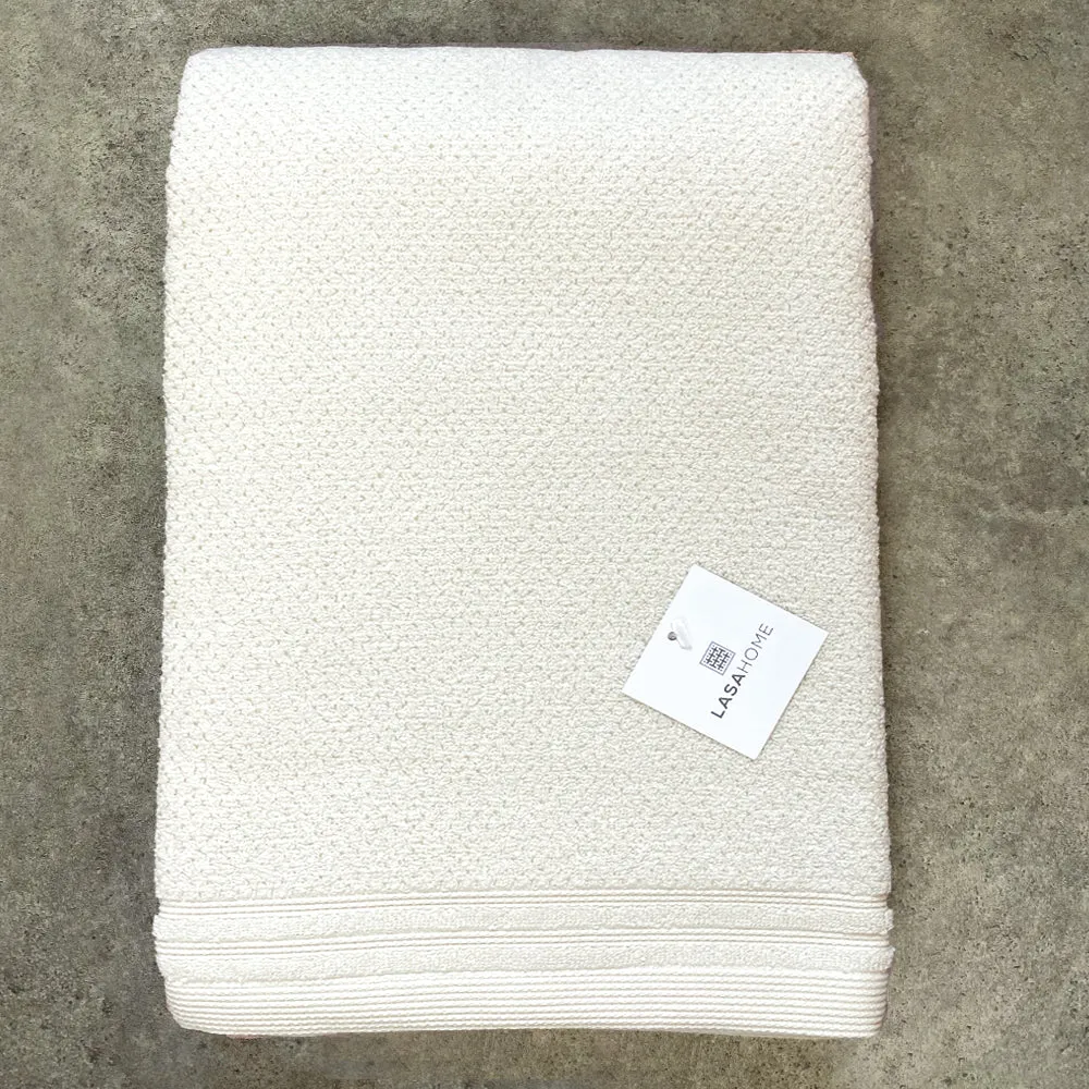 Ivory Cotton Waffle Texture Towels