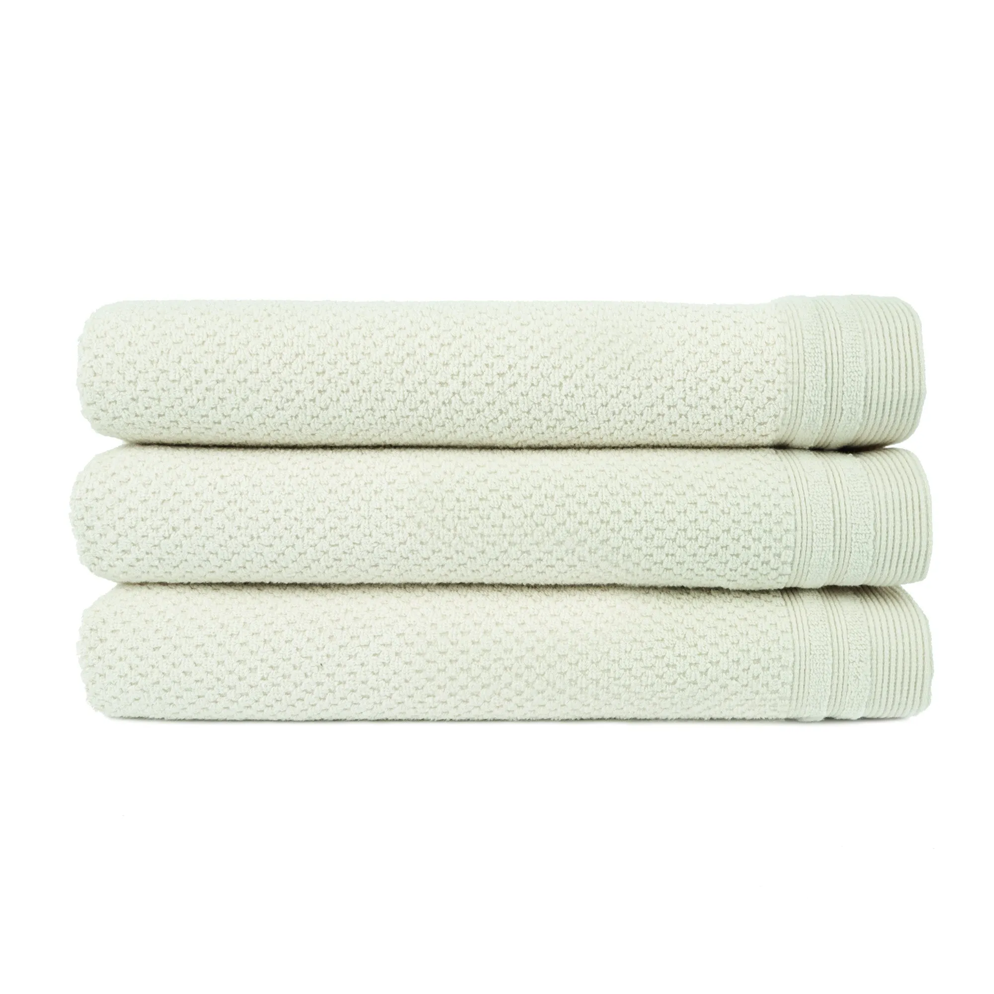 Ivory Cotton Waffle Texture Towels