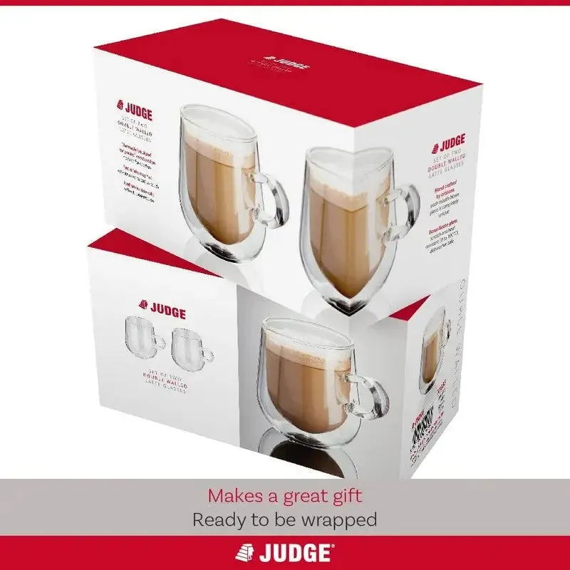 Judge Double Walled Glassware Latte 2 Piece Set