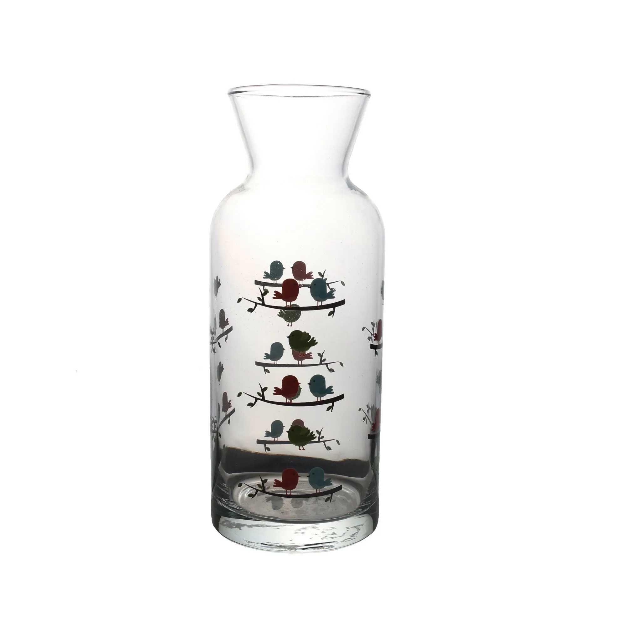 Kitchen Life Village Bird Print Carafe Clear