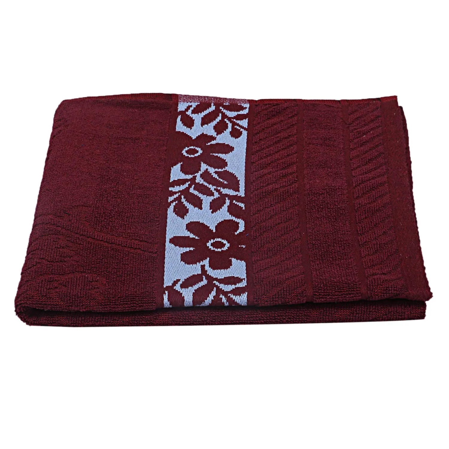 Kuber Industries 100% Cotton 2 Pieces Bath Towel 27" x54” (Maroon) -CTKTC8925