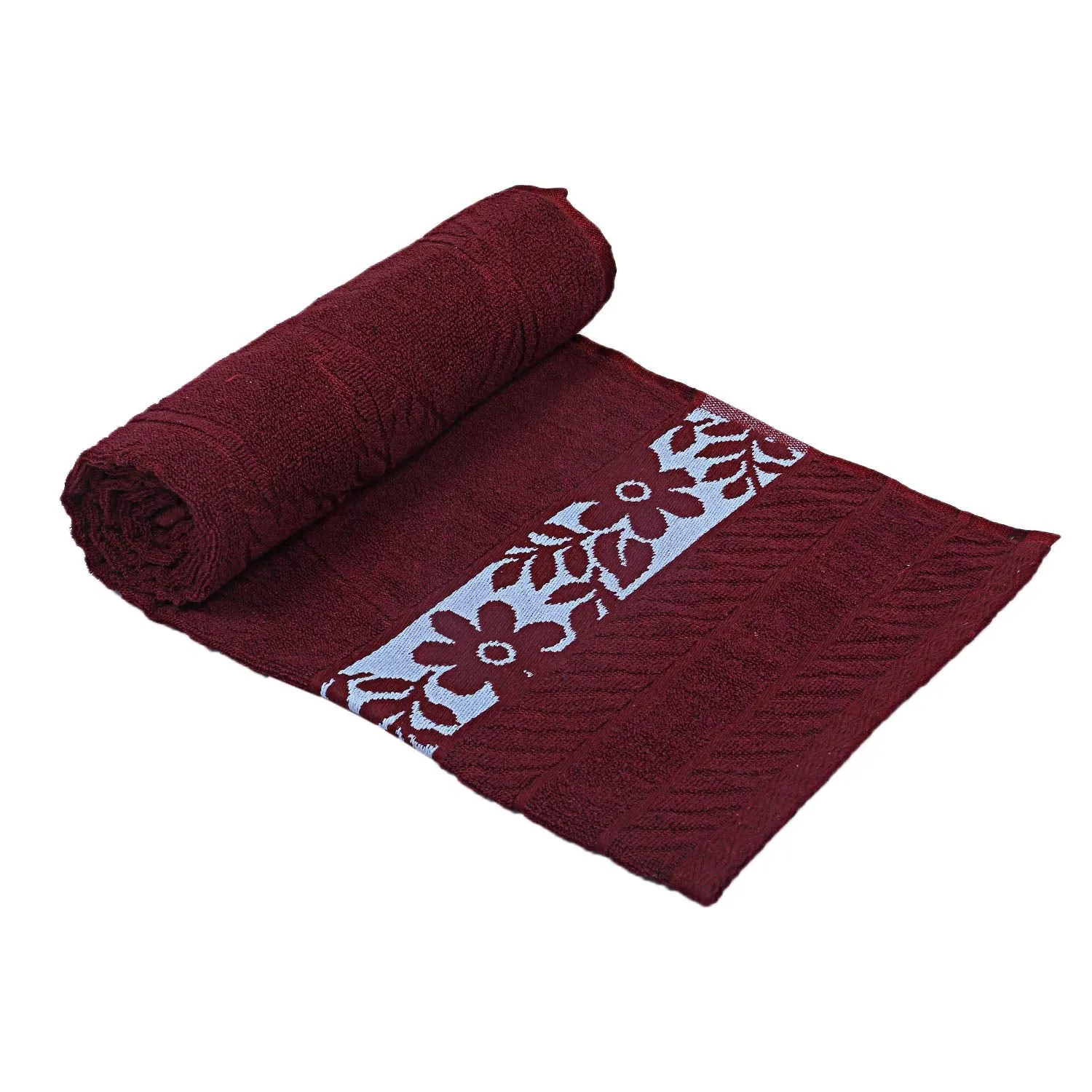 Kuber Industries 100% Cotton 2 Pieces Bath Towel 27" x54” (Maroon) -CTKTC8925