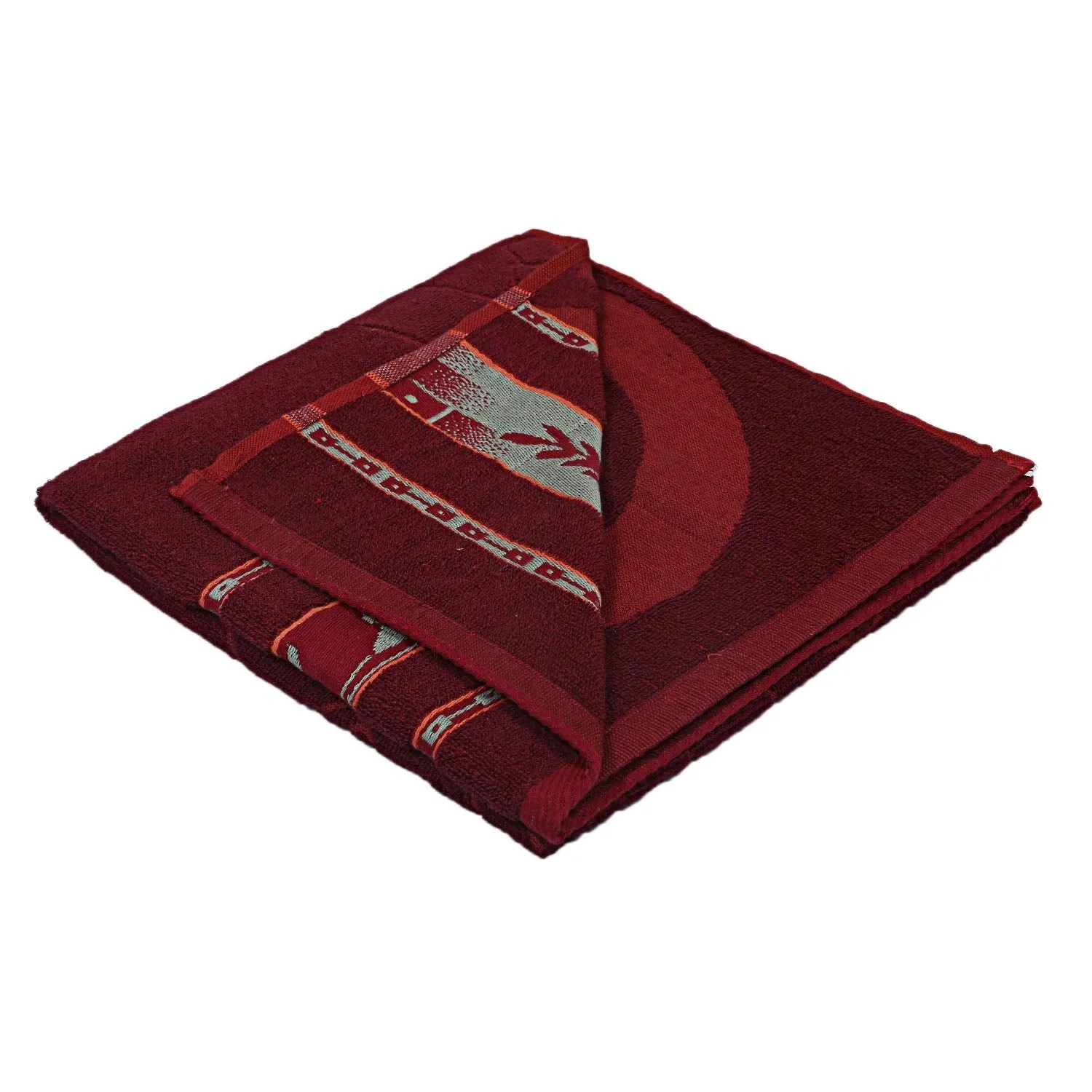 Kuber Industries Cotton Bath Towel 400 GSM (2 Pieces, Maroon)