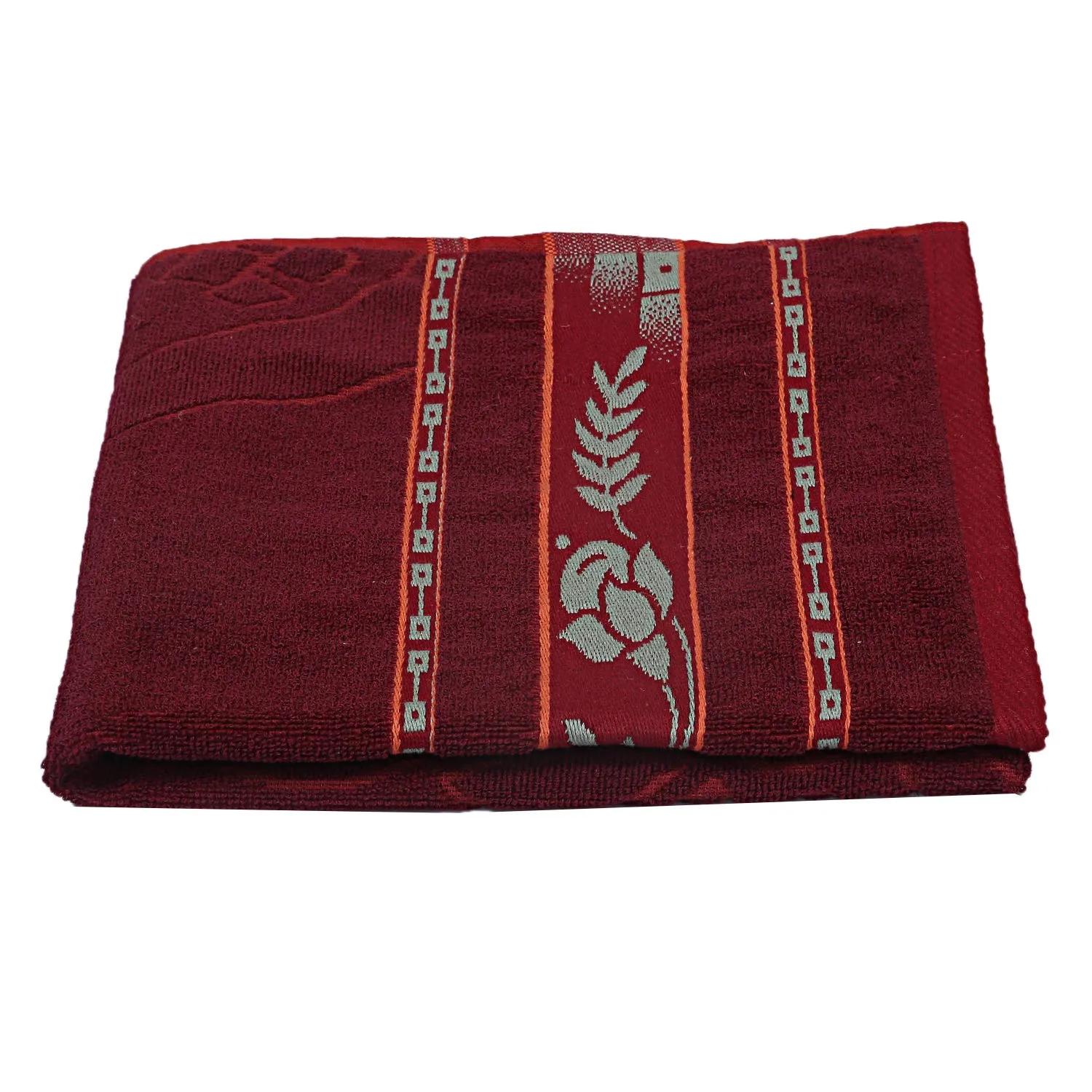 Kuber Industries Cotton Bath Towel 400 GSM (2 Pieces, Maroon)