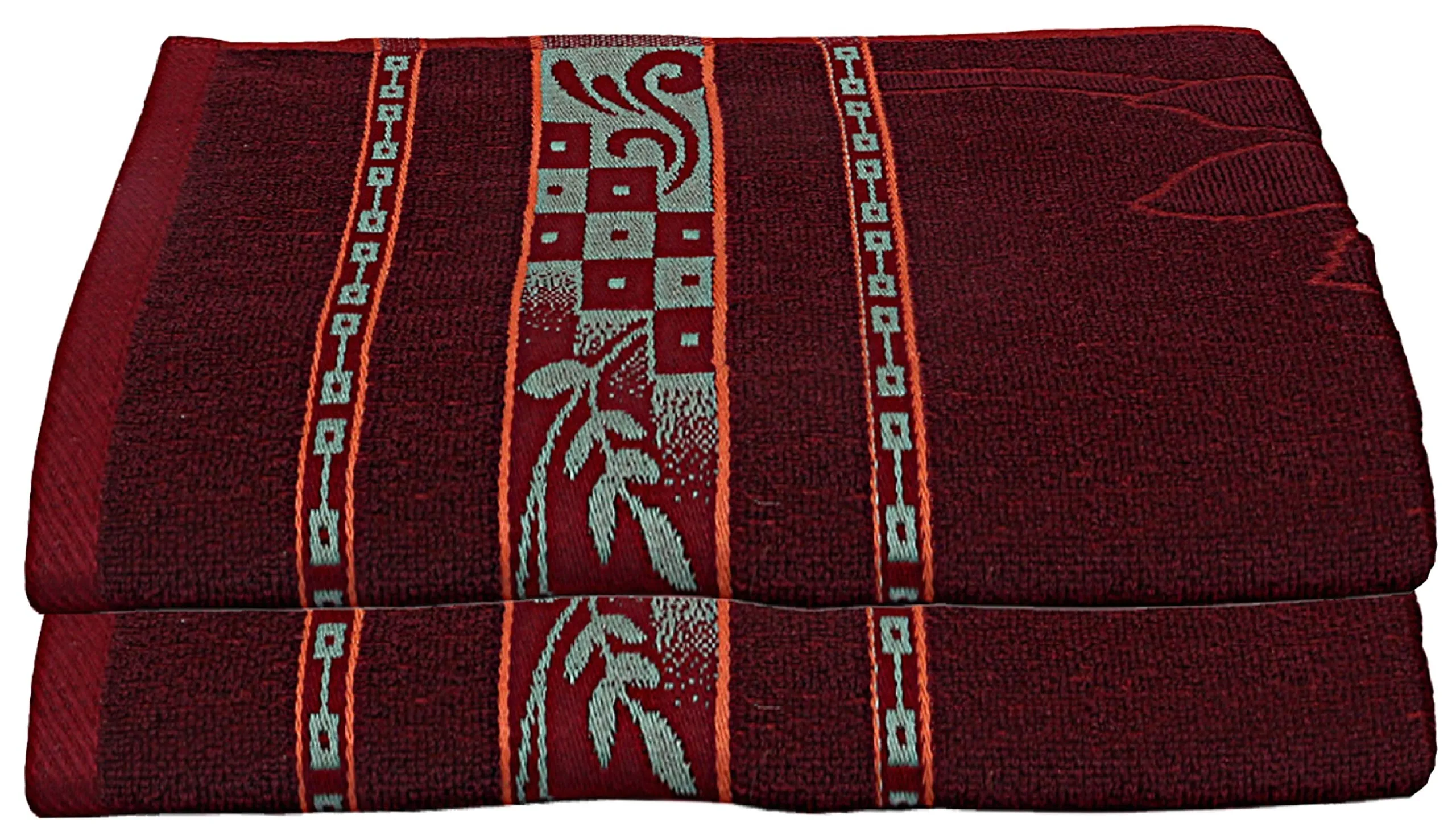 Kuber Industries Cotton Bath Towel 400 GSM (2 Pieces, Maroon)