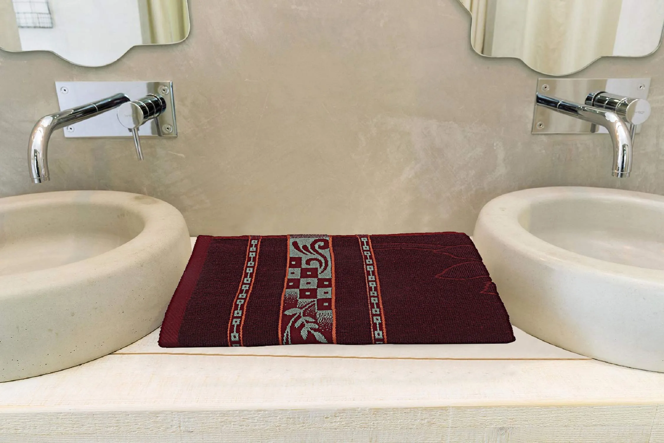 Kuber Industries Cotton Bath Towel 400 GSM (2 Pieces, Maroon)