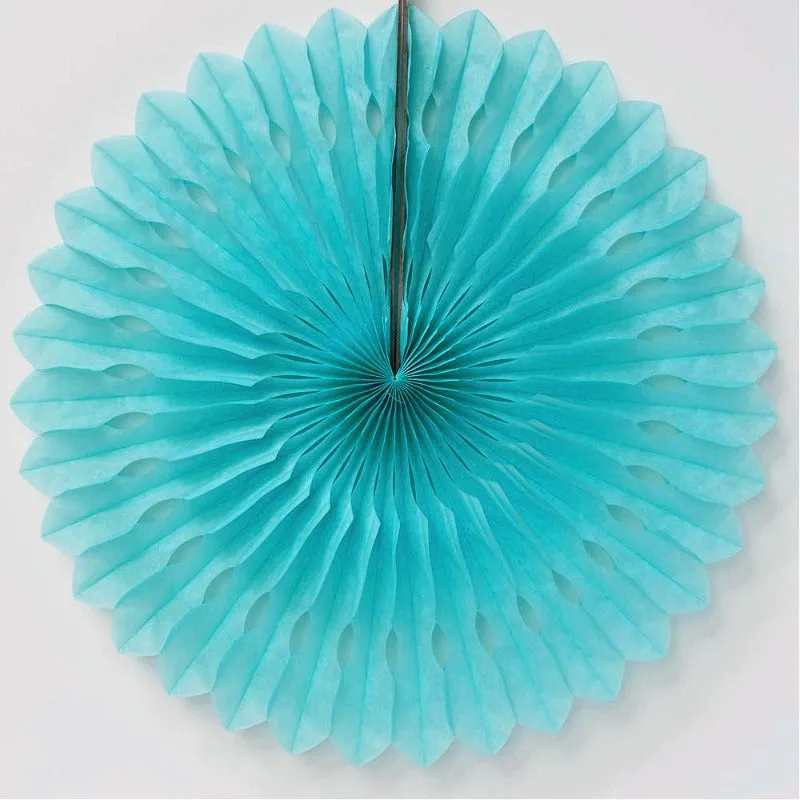 Large Paper Fan Teal