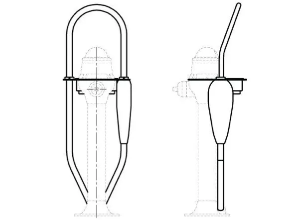 Lewmar Enguard Guardrail Kickback Starboard