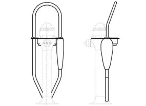 Lewmar Enguard Guardrail Kickback Support - Extended - Starboard