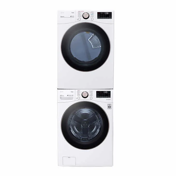 LG 4.5 cu. ft. Front Load Washer with TurboWash 360° and 7.4 cu. ft. GAS Dryer with TurboSteam and Built-In Intelligence