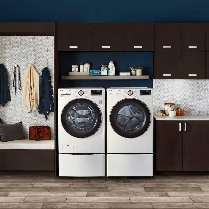 LG 4.5 cu. ft. Front Load Washer with TurboWash 360° and 7.4 cu. ft. GAS Dryer with TurboSteam and Built-In Intelligence