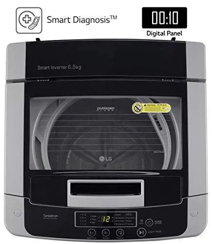 LG 6.5 Kg Inverter Fully-Automatic Top Loading Washing Machine (T7585NDDLGA, Middle Free Silver)