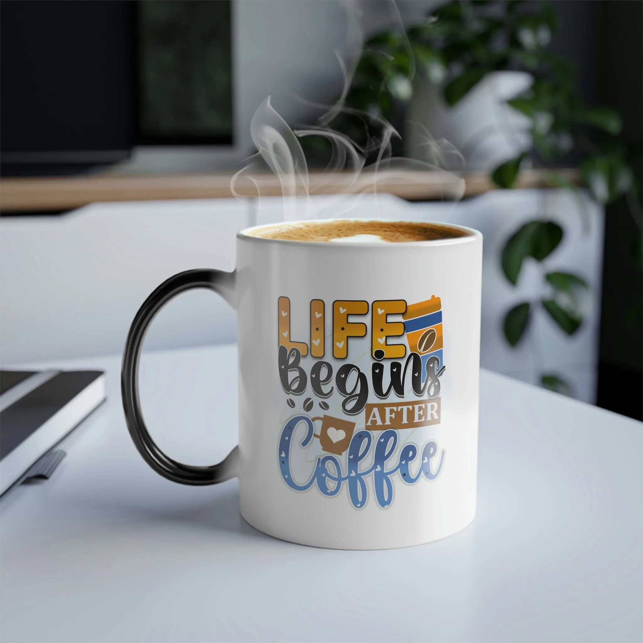 Life begins after coffee #2 11oz Color Morphing Mug