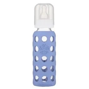 lifefactory 9oz glass   silicone baby bottle blue berry reg neck