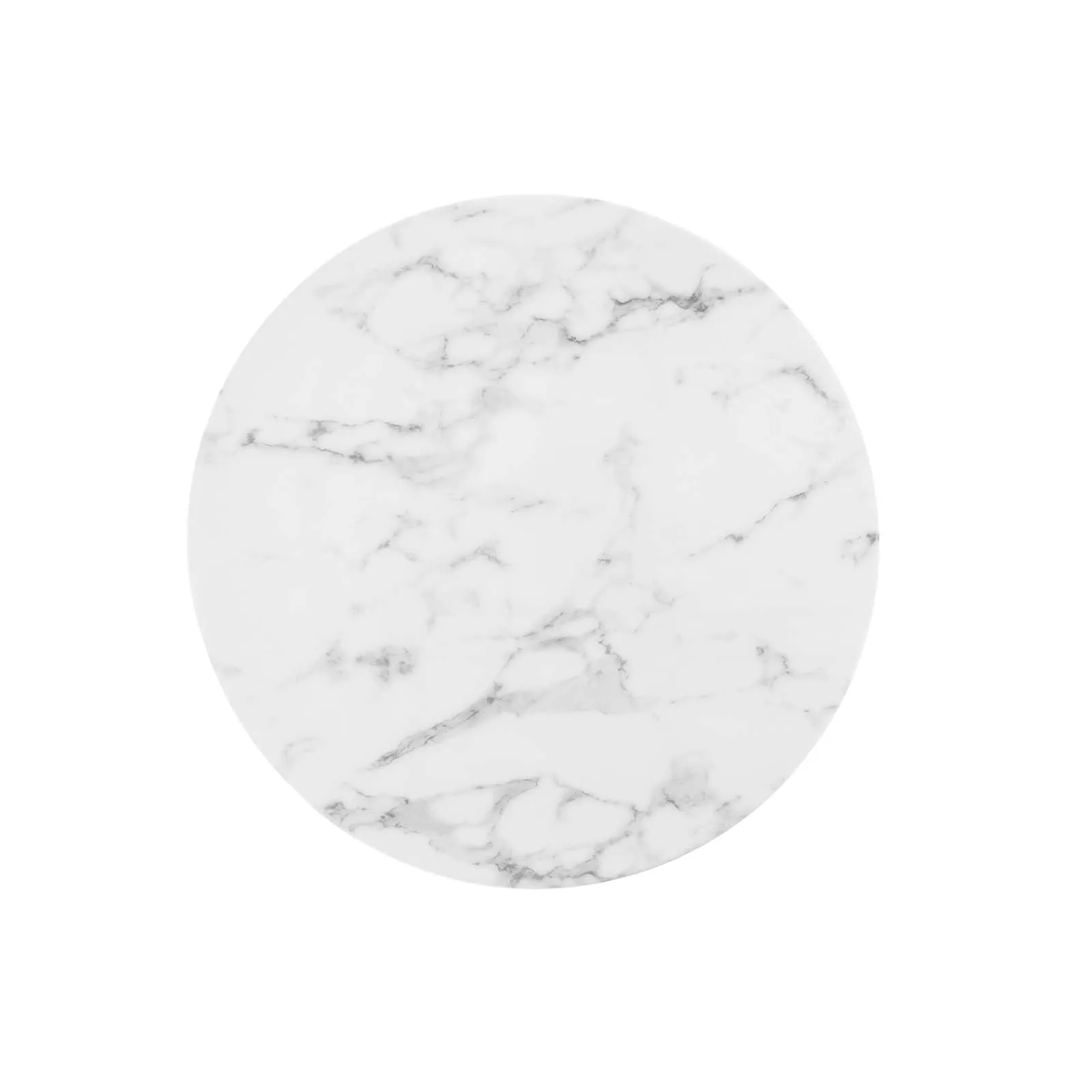 Lippa 28" Round Artificial Marble Bar Table Gold White EEI-3264-GLD-WHI