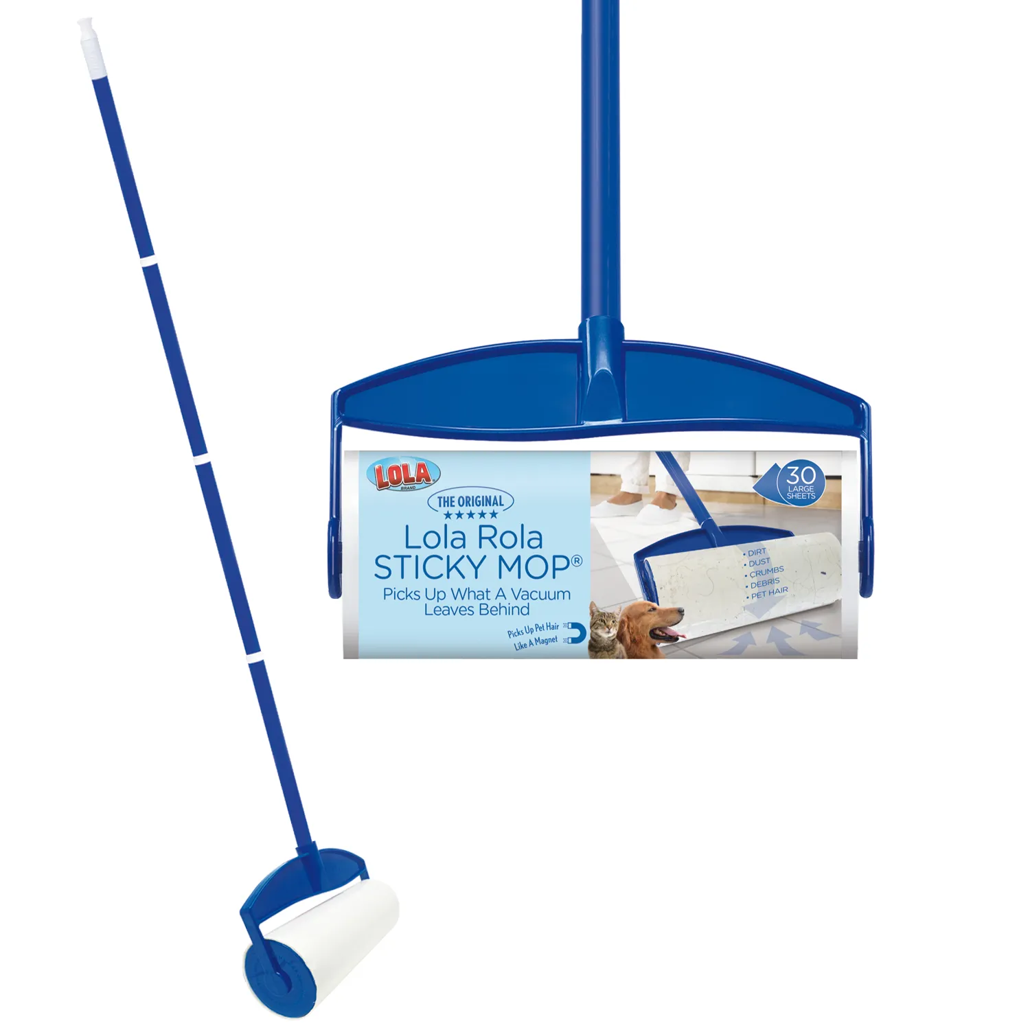 Lola Rola Sticky Mop w/ 4 piece handle