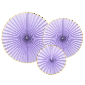 Luxe Fan Rosettes - Lilac