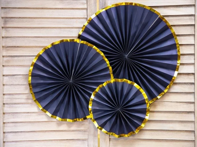 Luxe Fan Rosettes - Navy