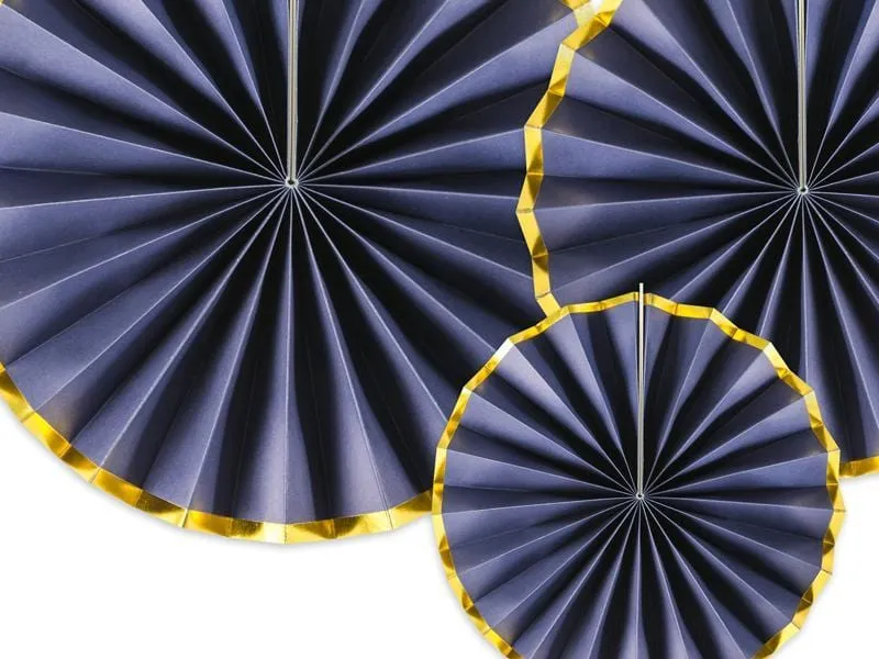 Luxe Fan Rosettes - Navy